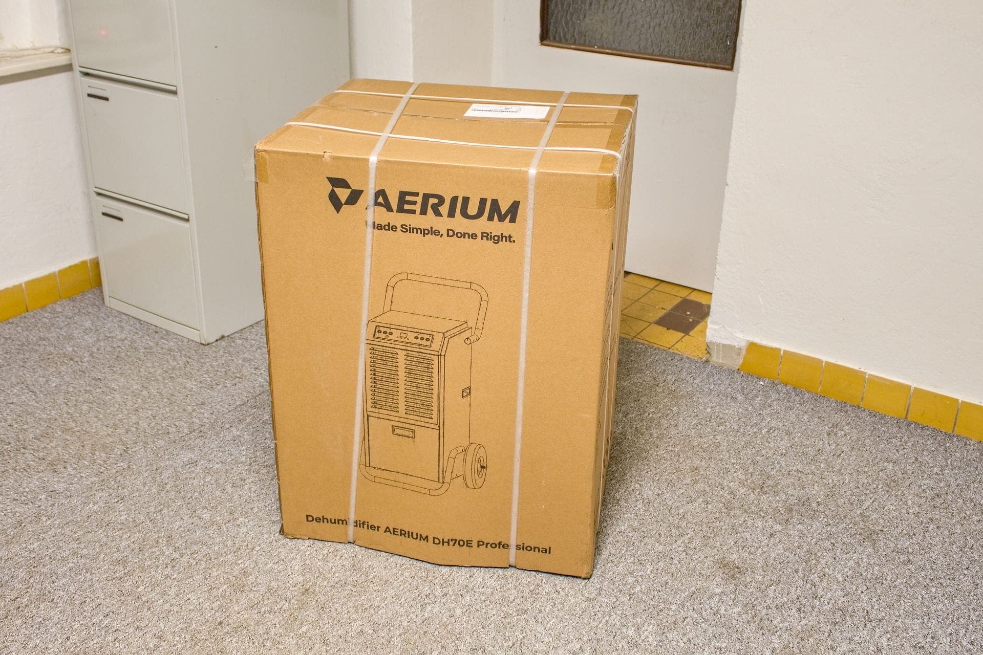 AERIUM DH70E Professional párátlanító csomagolása, Testado teszt