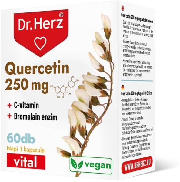 Dr. Herz Quercetin 250mg + C-vitamin + Bromelain