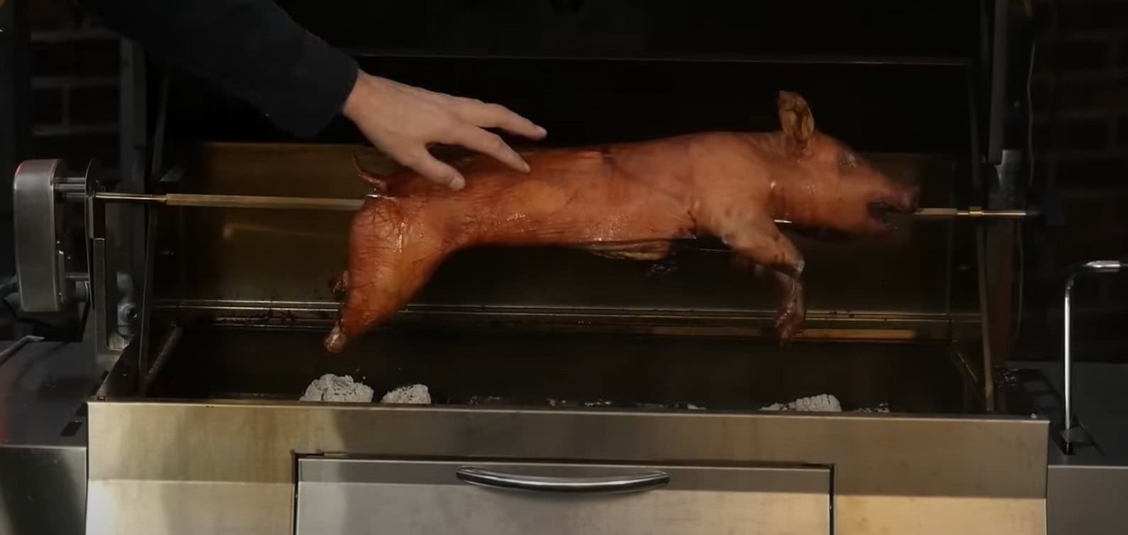 malacsütő grill elektromos malac sütő grill forgó nyárssal