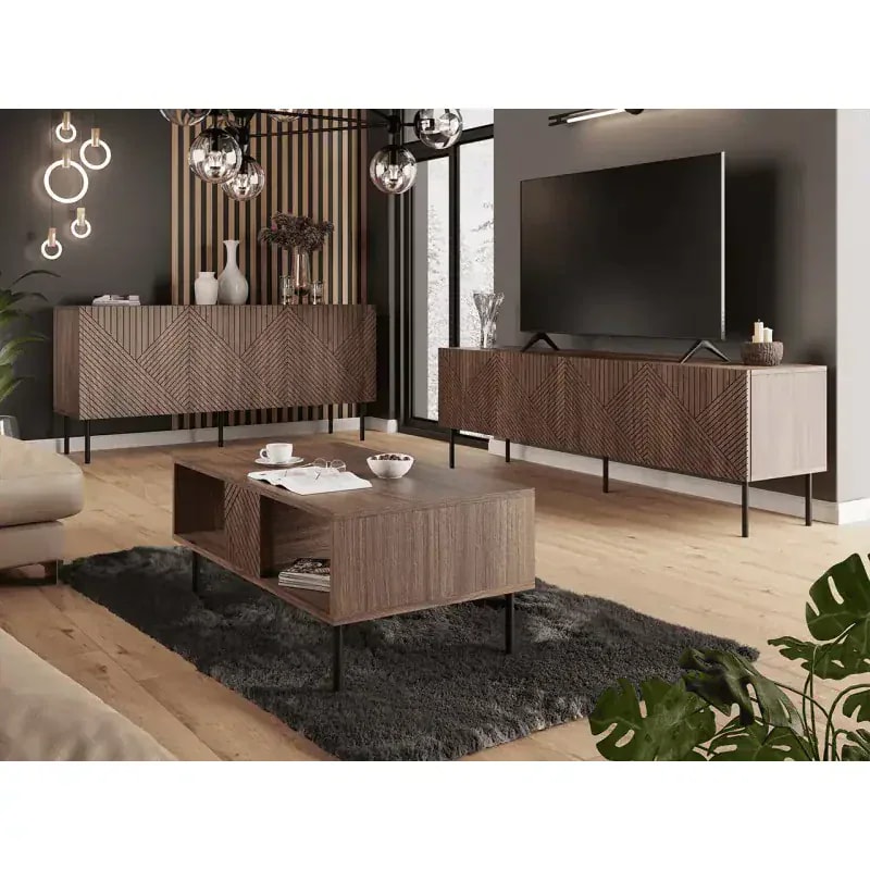 Barna szabadon álló nappali szekrénysorok