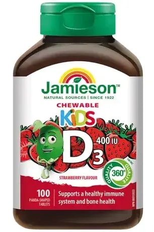 Jamieson D3-vitamin Kids Rágótabletta