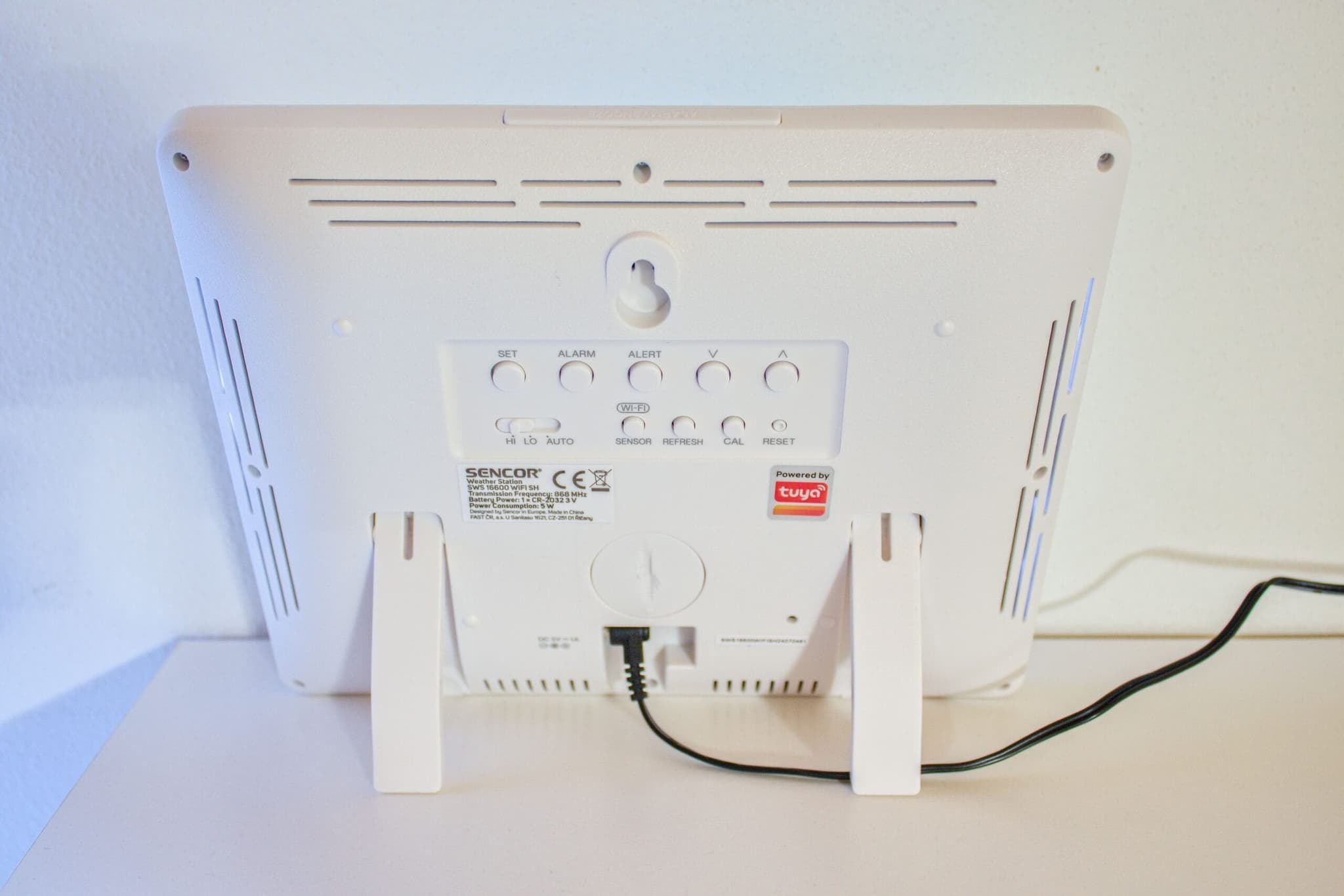 Sencor SWS 16600 WIFI SH meteorológiai állomás, hátlap, vezérlés