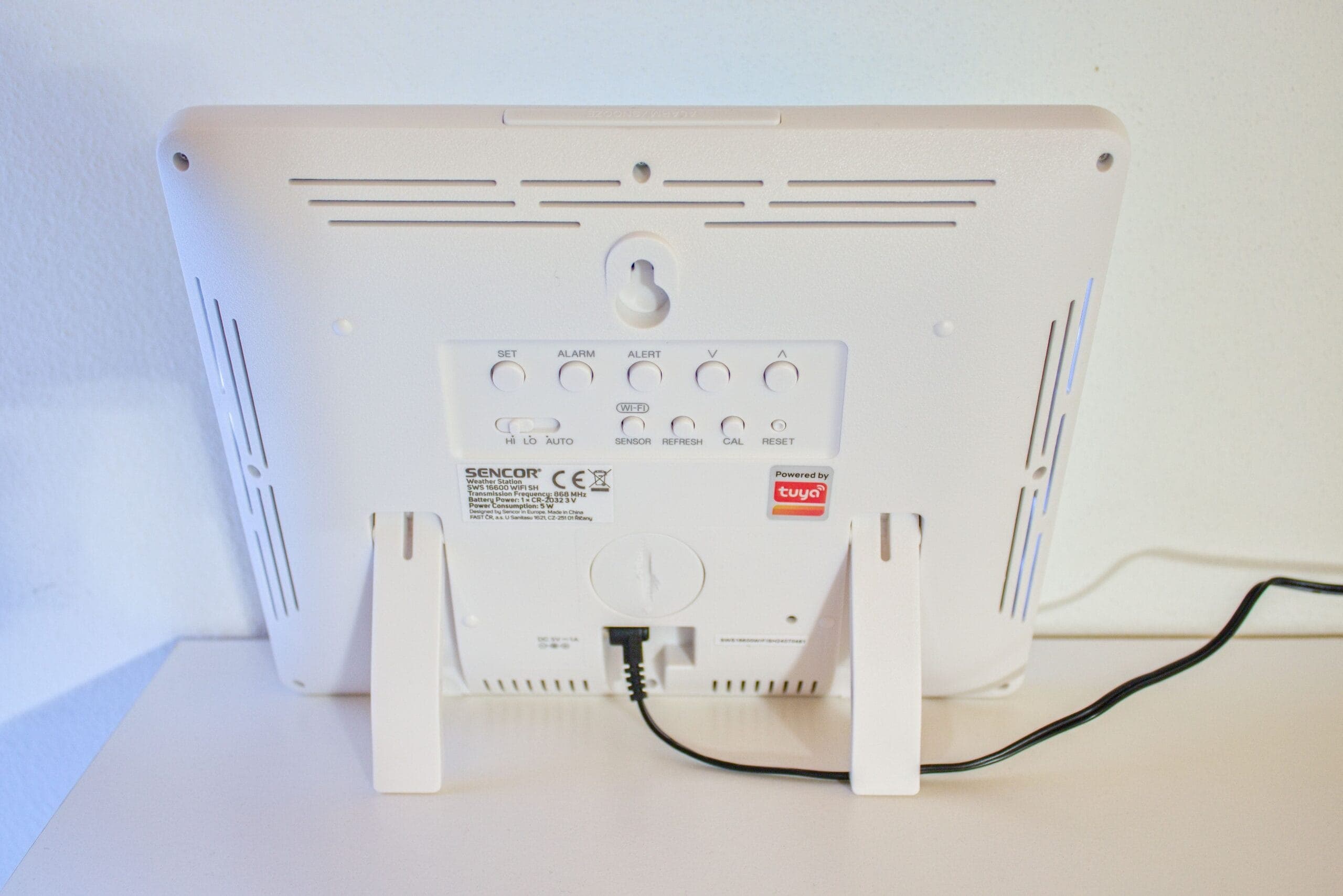 Sencor SWS 16600 WIFI SH meteorológiai állomás, hátlap, vezérlés