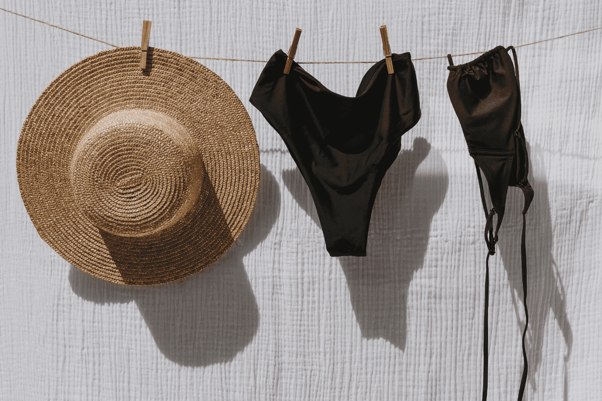 menstruációs fürdőruha – szárítás