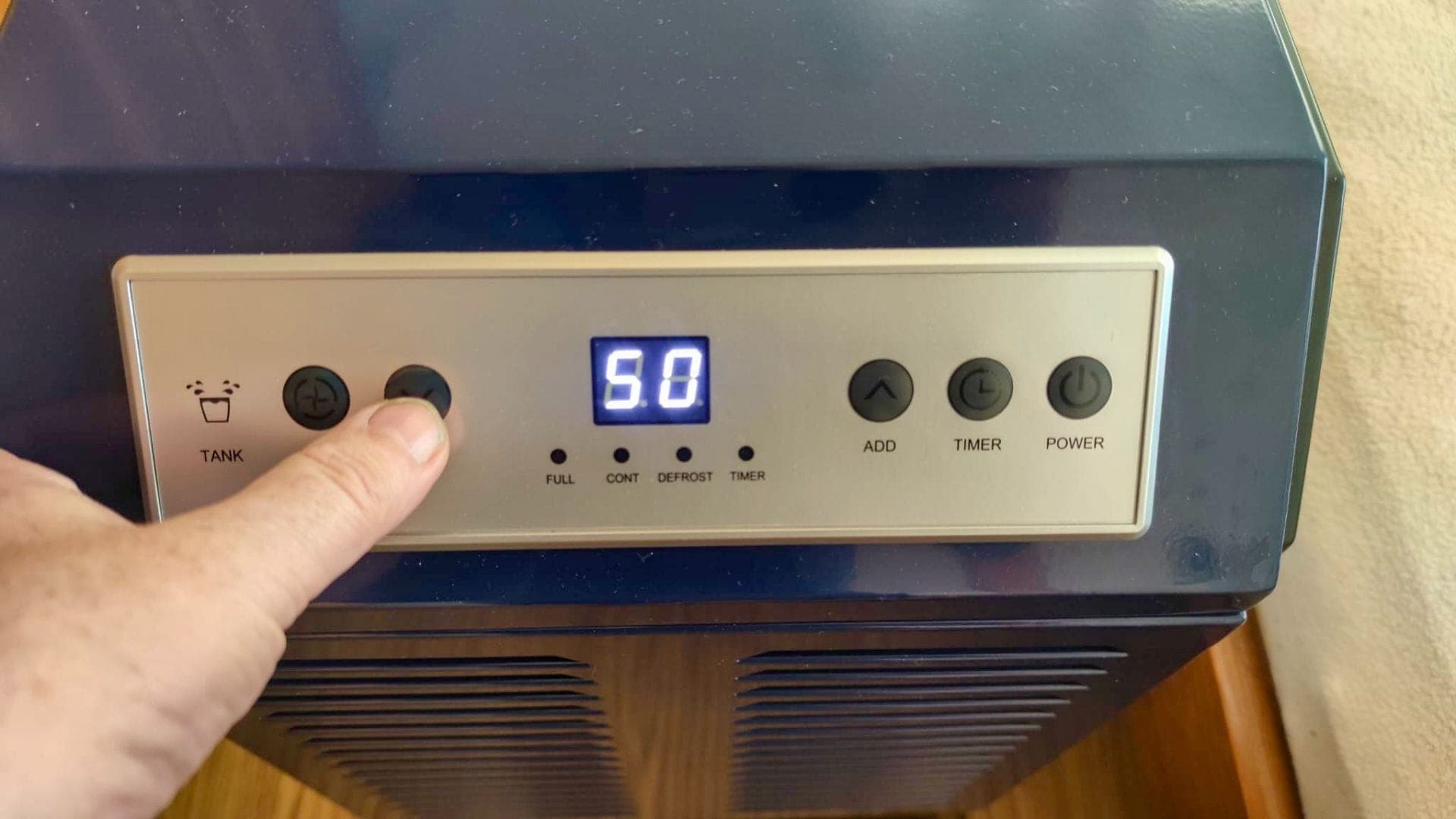 AERIUM DH70E Professional – célpáratartalom beállítása, Testado teszt