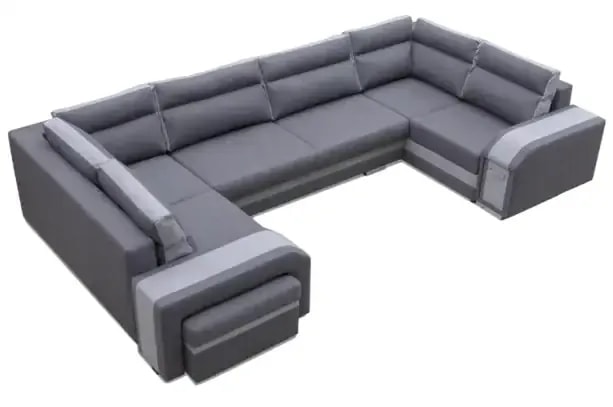 Szövet U alakú kanapék