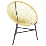 vidaXL Polyrattan kerti kagylószék